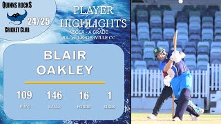 Blairs 109 Run Highlights  Quinns Rocks CC  Round 3 vs Leederville CC 2425 [upl. by Heck]