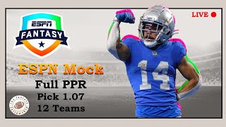 🏈 ESPN Full PPR Mock Draft Pick 107 [upl. by Hulbard]