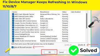 Fix Device Manager Keeps Refreshing In Windows 111087 [upl. by Aicelet]