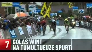 Debusschere Disqualified For Pushing Groenewegen  Kampioenschap van Vlaanderen 2015 HD [upl. by Nueovas]