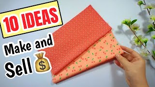 10 Sewing Projects to MAKE and SELL To make in under 10 minutes [upl. by Enwad]