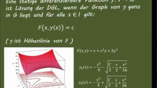 Gewöhnliche Differentialgleichungen 4 Exakte DGL I [upl. by Erle]