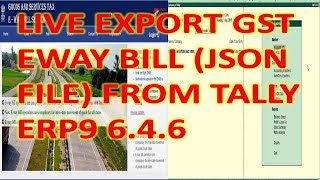 Live Export Json file From Tally Erp9 646 and Generate Gst Eway bill [upl. by Laurita]