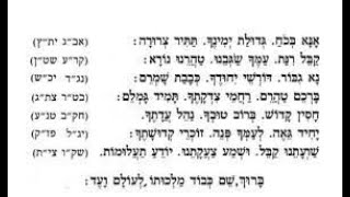 Ana Bekoach Jewish Meditation Prayer with Transliteration [upl. by Negriv]