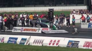 Alcohol Funny Car CRASH Englishtown Supernationals OVER 200 mph impact [upl. by O'Donoghue]