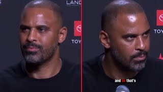 HC Ime Udoka Wasnt Happy About The Rockets 15 Consecutive Loss To The Warriors [upl. by Eitsym168]