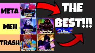 THE MOST SIMPLE Anime Defenders Tier List Simplified [upl. by Irroc535]