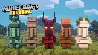 Minecraft  How to build 5 unique Villager Statues 01  Tutorial [upl. by Einnel]