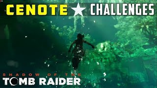 All Challenges in Cenote Sunken Treasure amp Respected – SHADOW OF THE TOMB RAIDER [upl. by Grigson]