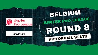 Belgium  Jupiler Pro League Stats Round 8 202425  Historical Stats  OverGolStats [upl. by Harty]