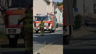 Einsatzfahrt Feuerwehr Weida VRW  LF 1612  DLK 18  TLF 1624  SW 2000 MZF [upl. by Nerral]