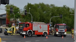 21052021 Wypadek zespołu ratownictwa medycznego BPR w BielskuBiałej LPR Straż i BPR w akcji [upl. by Us585]