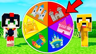 ¡La RULETA de los CASTILLOS en MINECRAFT 🎯🏡 PRUEBA TU SUERTE CASTILLO NOOB VS CASTILLO PRO [upl. by Prior]