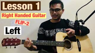 Guitar Lessons for lefties Right handed Guitar Flip to Left  Lesson 1 [upl. by Territus]