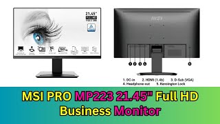 MSI PRO MP223 21 45 Full HD Monitor  MSI pro mp223 Price in Bangladesh  Best Budget Monitor [upl. by Jackson]