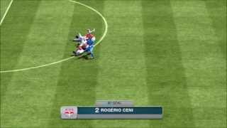 FIFA 13  Goalkeeper Rogerio Ceni Crazy Longshot Goal [upl. by Sofia]