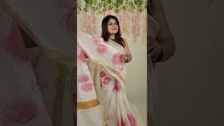 Rosapoov Onam Saree 🌼 onam saree [upl. by Ahtivak]