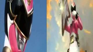 Tensou Sentai Goseiger vs Power Rangers Megaforce MorphHenshin Comparison [upl. by Odravde]