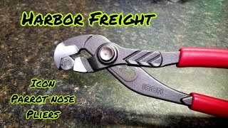 New Harbor Freight 10quot Icon Parrot Nose Slip Joint Pliers Knipex Raptor [upl. by Divd]