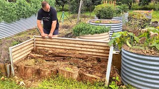 Buried Wood Raised Garden Bed Fix amp New Prepping Planting Area [upl. by Alia]