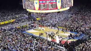 Crowd Reaction  UNC Marcus Paige 3 pointer  Villanova Kris Jenkins Game Winner  NRG Stadium [upl. by Sinclair]