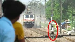 Dangerous Act infront of High Speed TALGO Train  Stupidity at its best [upl. by Lolande]