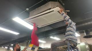 Cassette Ac install  How to cassette ac installation  Celling Cassette Ac trend mubeenvlog7191 [upl. by Attenor935]