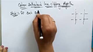 cohen sutherland line clipping algorithm  Computer Graphics  Lec35  Bhanu priya [upl. by Eislehc]