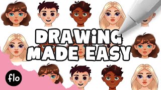 Create Your Own Character in Procreate  Easy Drawing Tutorial [upl. by Norvall]