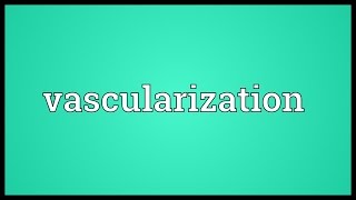 Vascularization Meaning [upl. by Lopes]