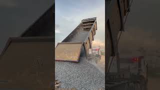 Tata 5530 tipper trailer unloading aggregate  super performance [upl. by Ahseyt]