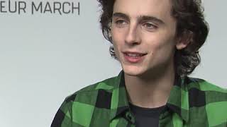 Timothée Chalamet speaks French with English subtitles for 30 seconds straight [upl. by Fauman]