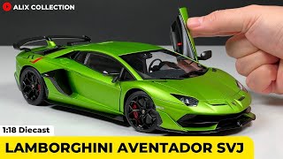 Unboxing of Lamborghini Aventador SVJ 118 Scale by AUTOart Models 4K [upl. by Sigler]