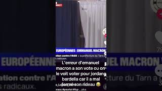 MACRON A VOTÉ BARDELLA  😱😱 macron bardella rn européennes2024 [upl. by Eittak]