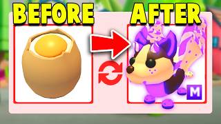 Trading from EGG to MEGA NEON PET in Adopt Me [upl. by Honniball]