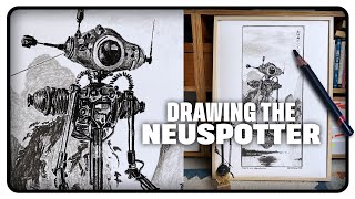 Drawing Maschinen Krieger Neuspotter in Japanse landscape [upl. by Ettellocin727]