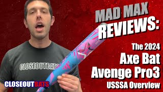 Axe Bat Avenge Pro 3 234quot Big Barrel USSSA Bat Overview 2024 [upl. by Analim413]