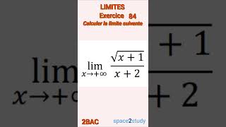 Exercice 84 Limites 2BAC Maths [upl. by Esac489]