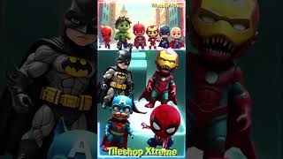 Team Avengers Part 2 Spiderman🆚 Batman🆚 Ironman🆚 Captain America Transform coffindance tileshop [upl. by Durer790]