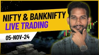 Live Nifty amp Banknifty Options Trading  CEPE Trading  05Nov24 trading daytrading nifty [upl. by Assitruc248]