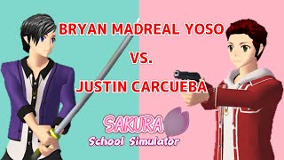 BRYAN MADREAL YOSO VS JUSTIN CARCUEBA SHORT FILM  SAKURA SCHOOL SIMULATOR [upl. by Darrin542]