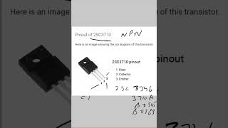 2sc3710 npn transistor ytshorts electroniccomponent [upl. by Rehtnug]