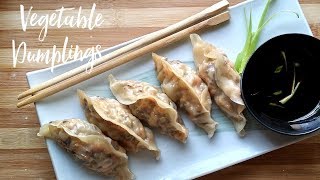 Vegetable Dumpling Recipe  Homemade Vegetable Potstickers [upl. by Mitzl]