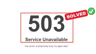 How to Fix 503 Service Unavailable Error in WordPress Website Fixed [upl. by Nothsa373]