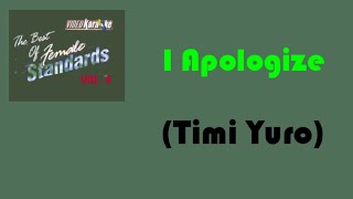 04 I Apologize  Timi Yuro  Videoke🎼🎤 [upl. by Lole]