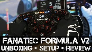 FANATEC ClubSport Formula V2 Wheel  Unboxing Setup Testing amp Review [upl. by Elbam156]