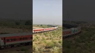 Train16587 YPR BKN Exp powered with WDP4D KJM Spotting amidst sand dunes of Thar desert on 12 Nov [upl. by Yht]