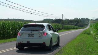 2008 STi w Invidia Catless Downpipe Invidia N1 Resonated Ti Exhaust External [upl. by Ocirnor559]