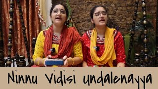 Ninnu vidisi undalenayya with lyrics  Tathvam Sarvepalli Sisters Kalimba instrument [upl. by Barabas]