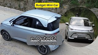 Test Drive Review  eQute 02  Best Budget Car in Segment [upl. by Gnoz]